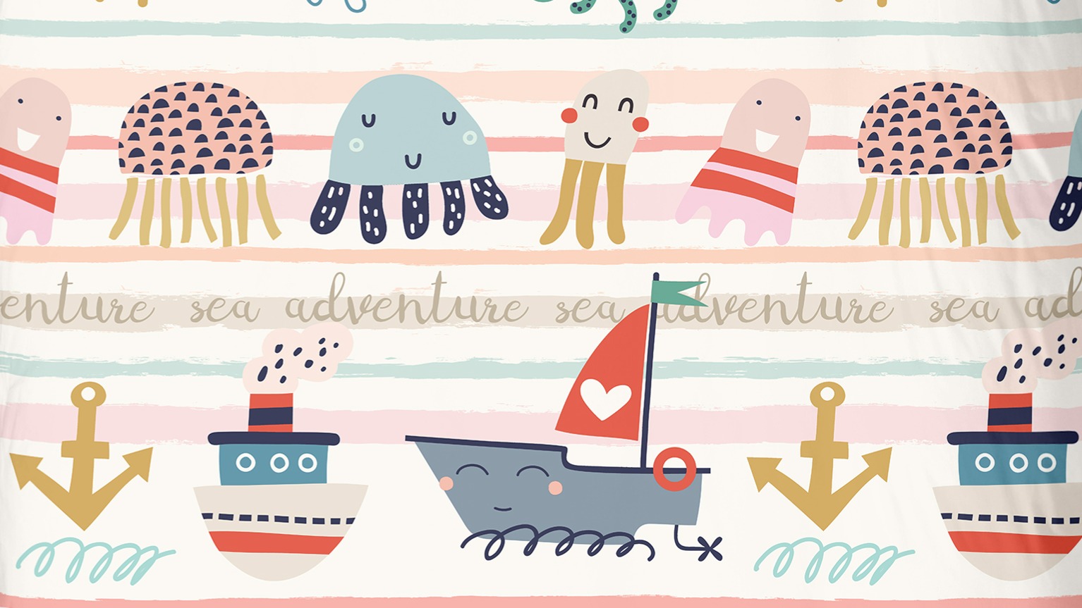 Dekbedovertrek Kids Good Morning Sea - Multi detail