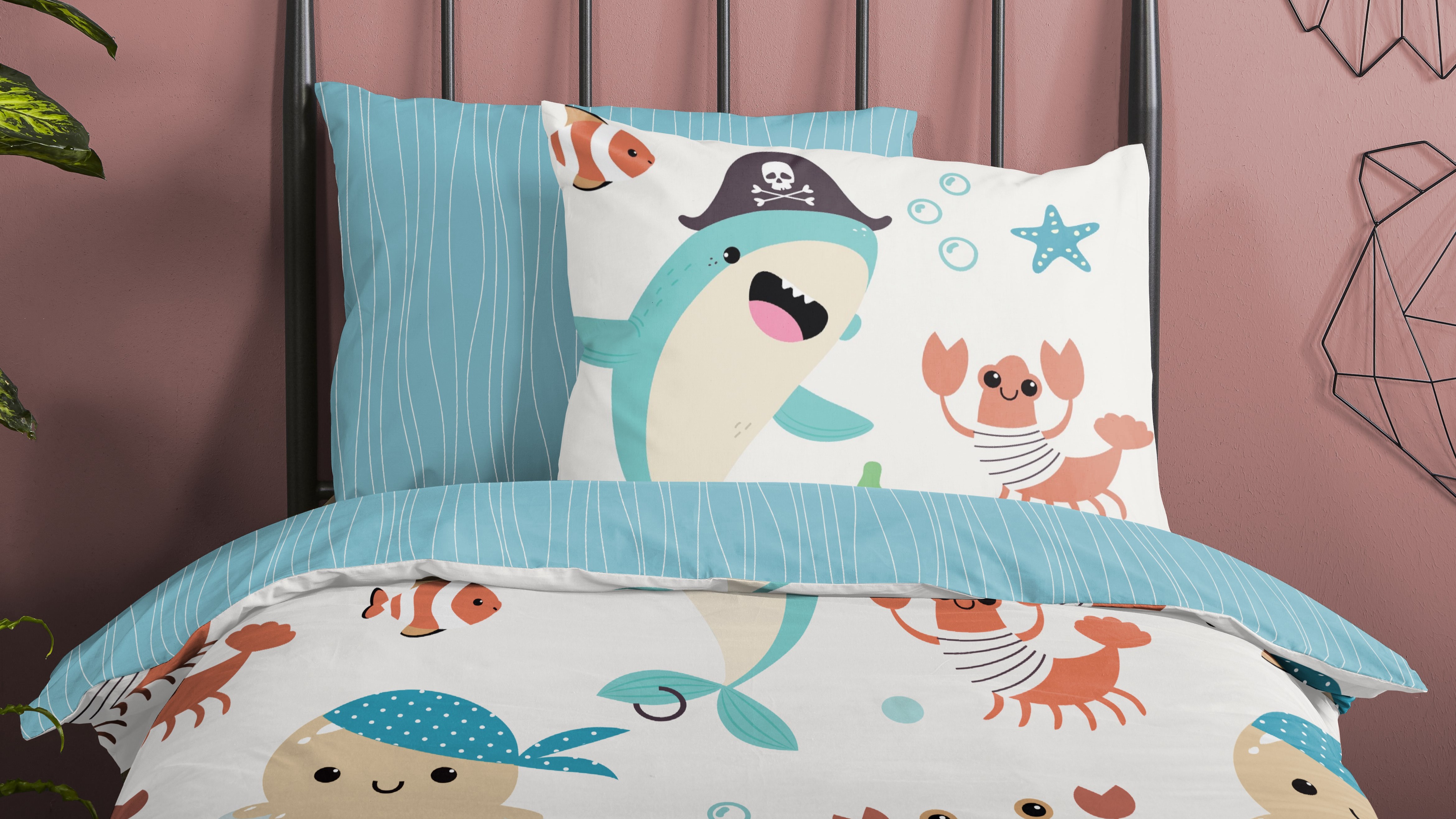 Dekbedovertrek Kids Good Morning Seaworld - Multi close up