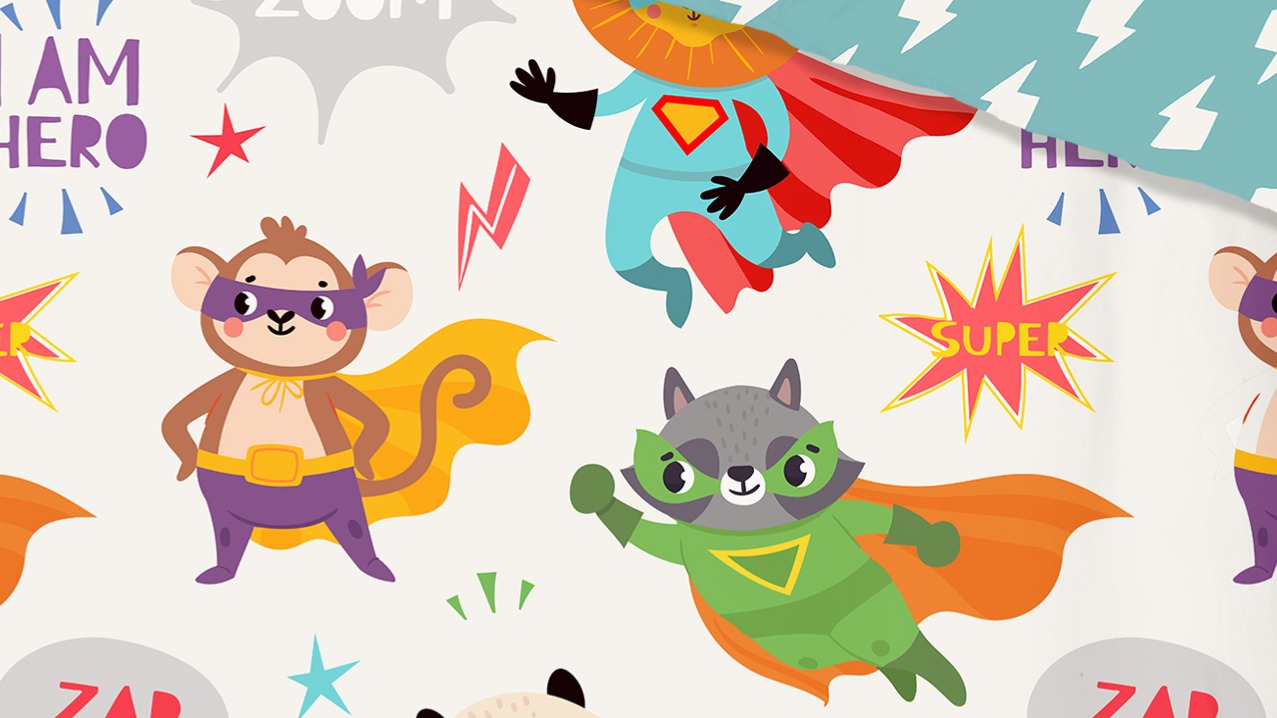 Dekbedovertrek Kids Good Morning Superhero - Multi detail