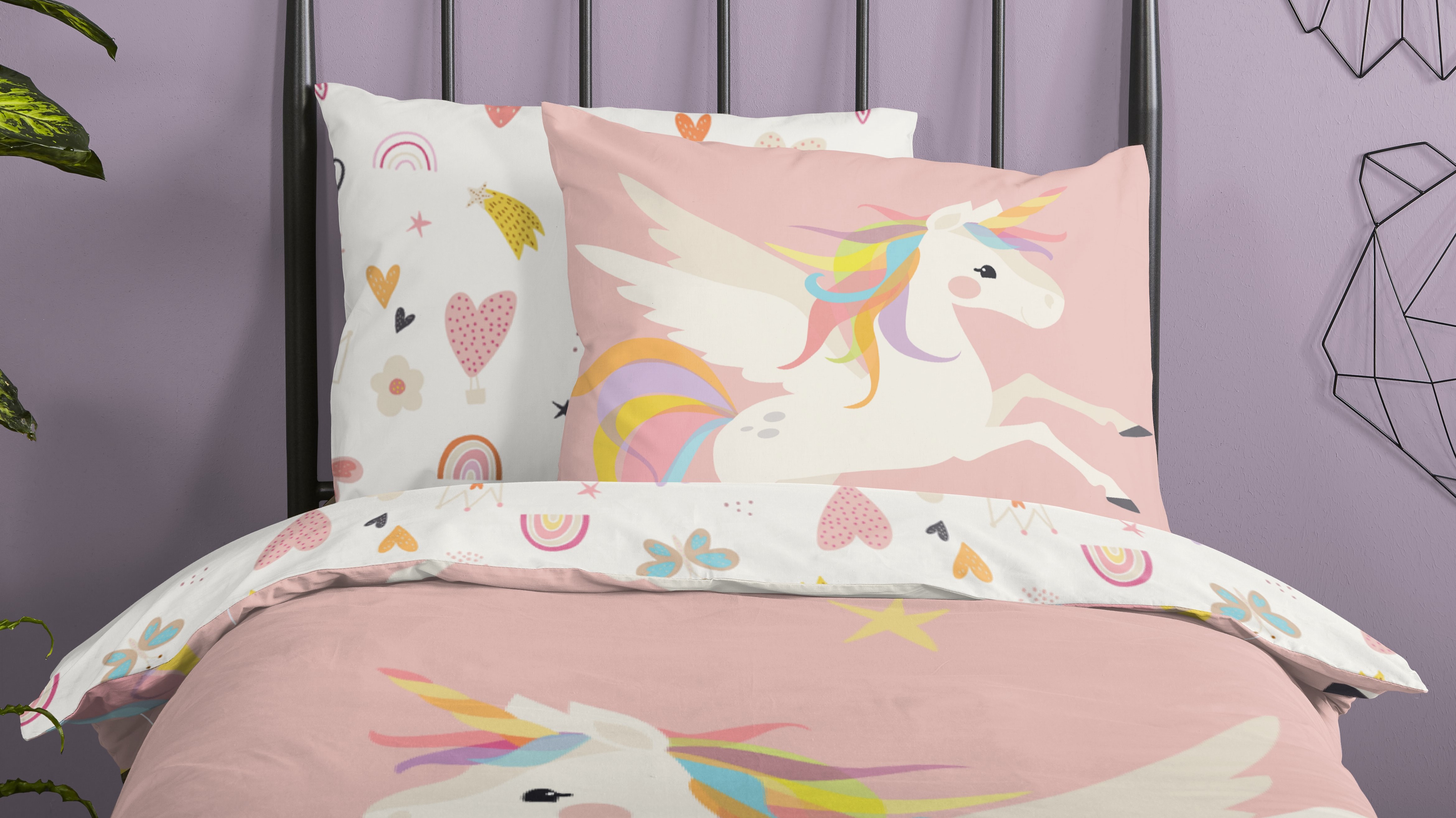 Dekbedovertrek Kids Good Morning Unicorn - Multi close up