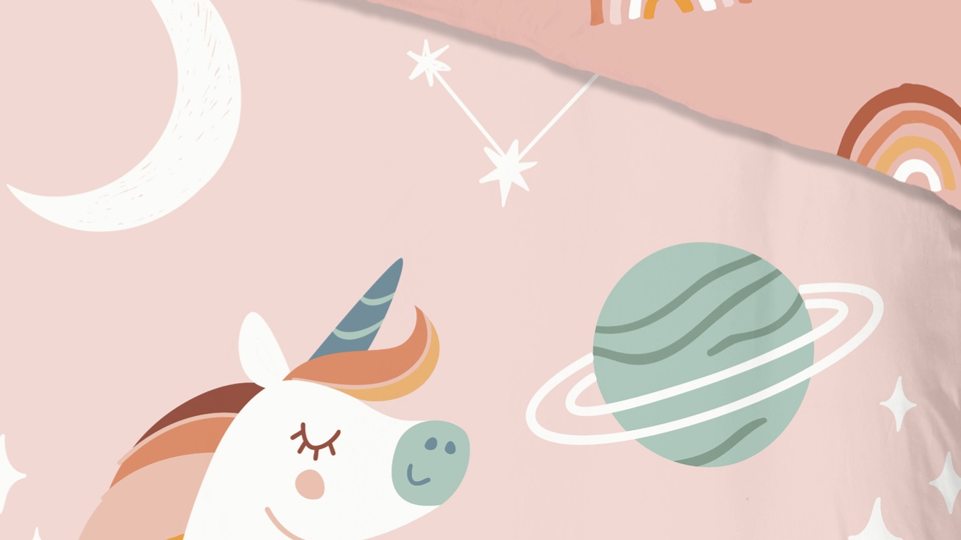 Dekbedovertrek Kids Good Morning Unidance - Pink detail