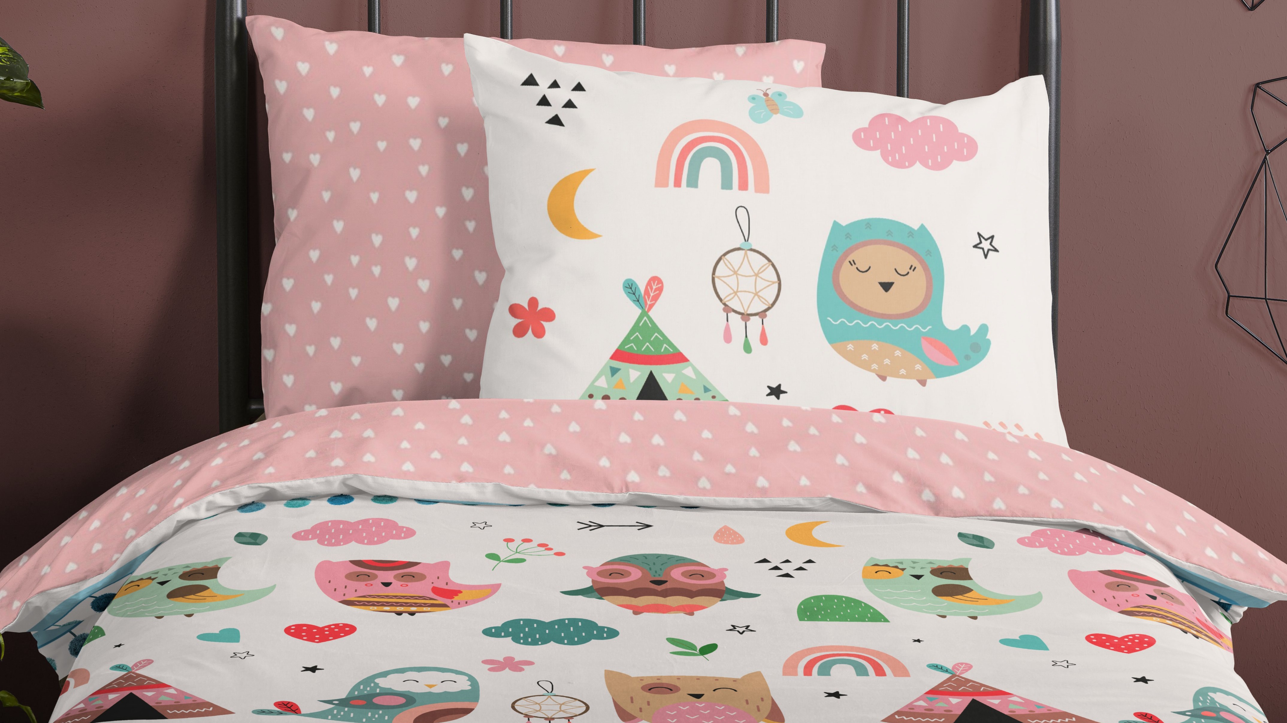 Dekbedovertrek Kids Good Morning Wise - Multi close up