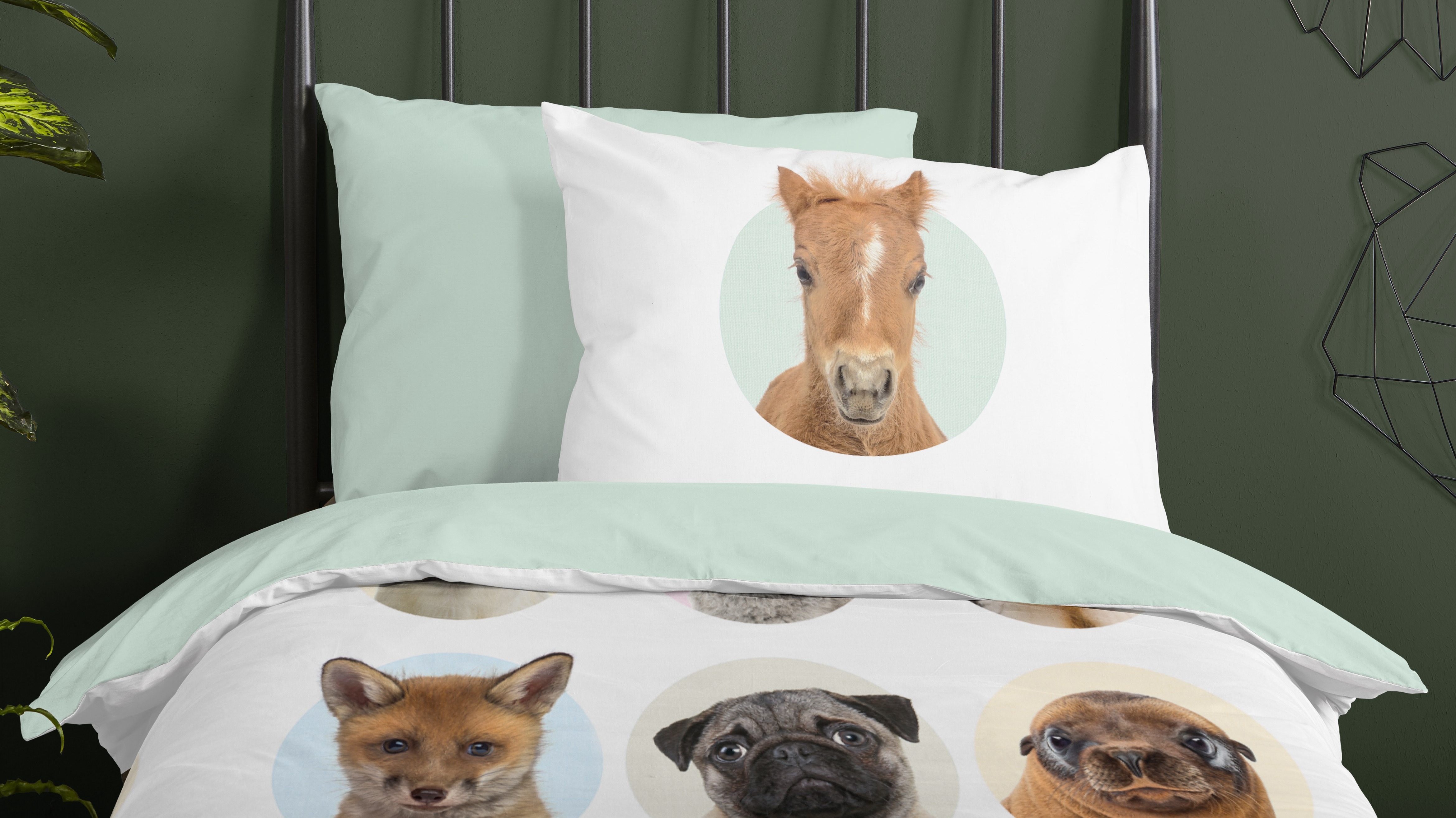 Dekbedovertrek Kids Good Morning Young Animals - Multi close up