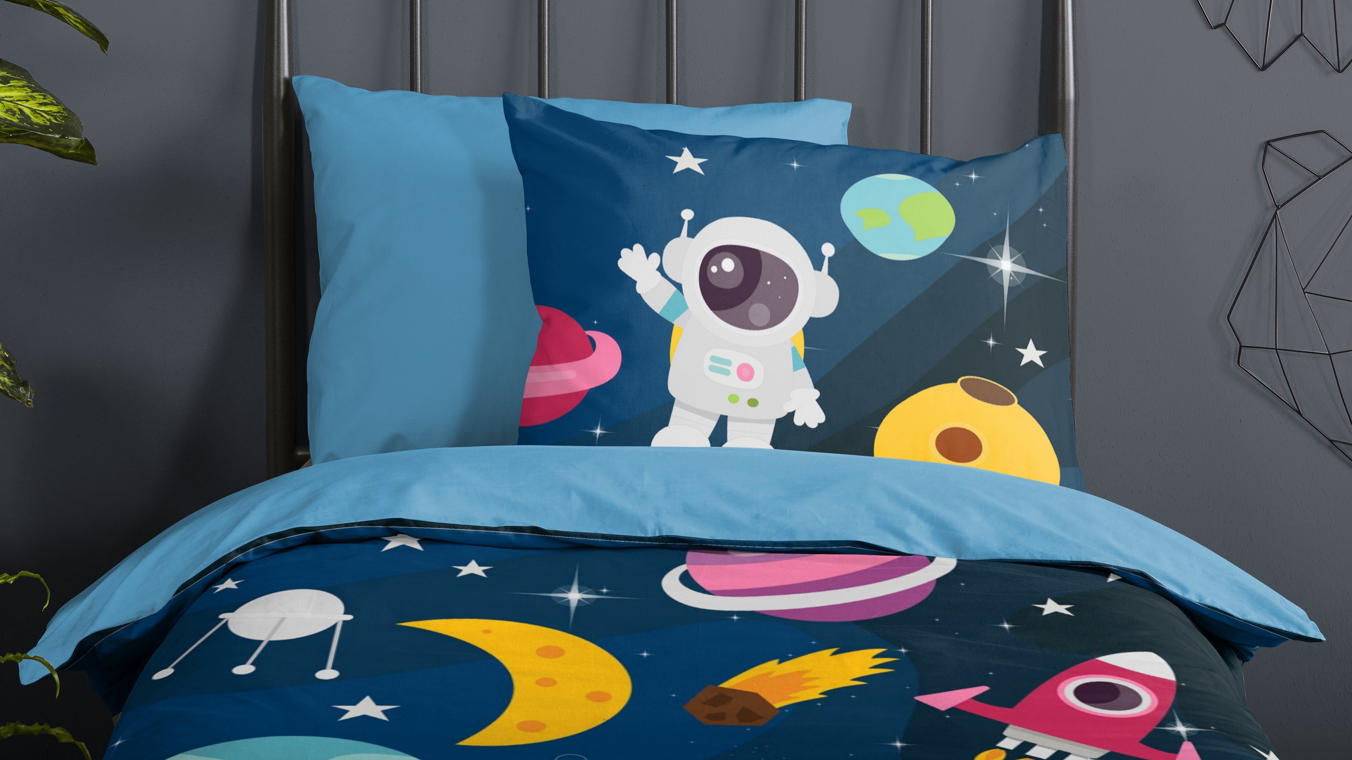 Dekbedovertrek Kids Pure Planets - Multi close up