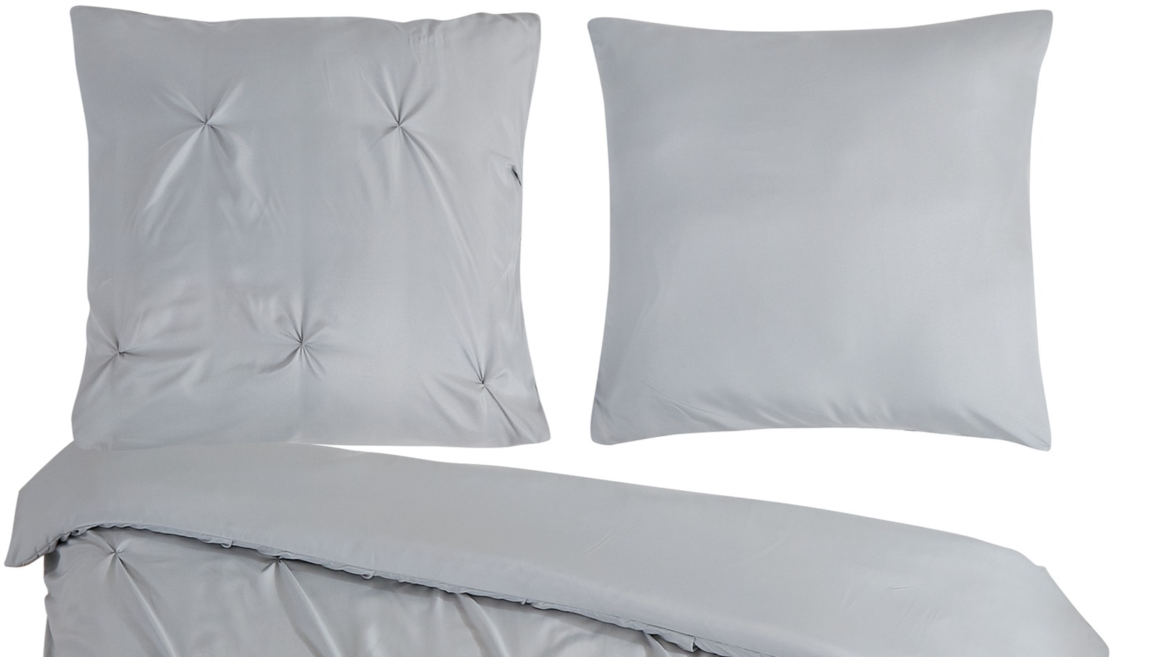 Dekbedovertrek Pure Elegance - Silver Grey close up