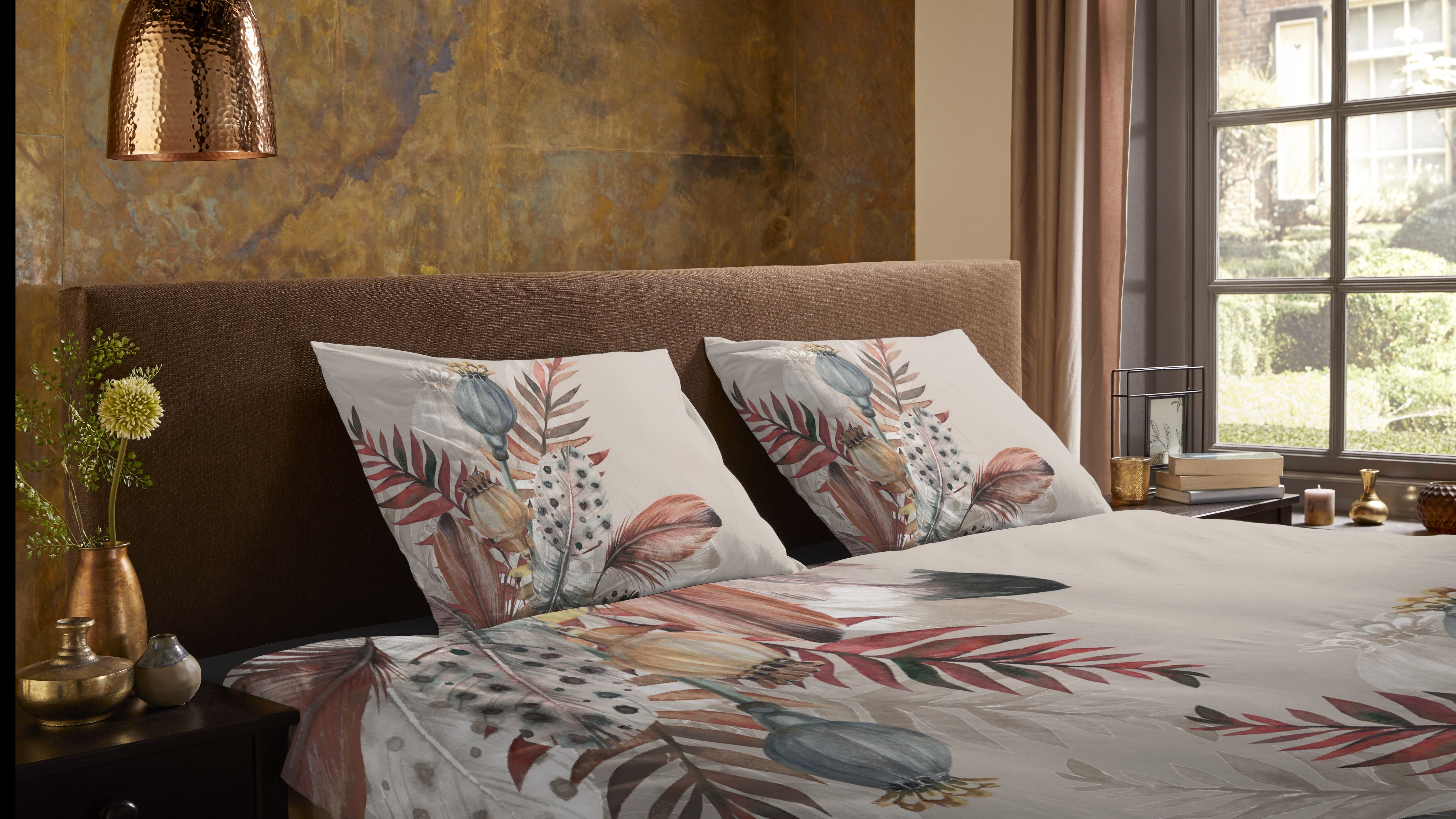 Dekbedovertrek Pure Famm - Taupe close up