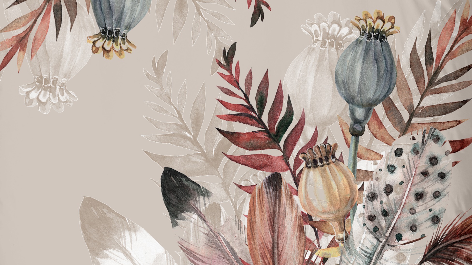 Dekbedovertrek Pure Famm - Taupe detail