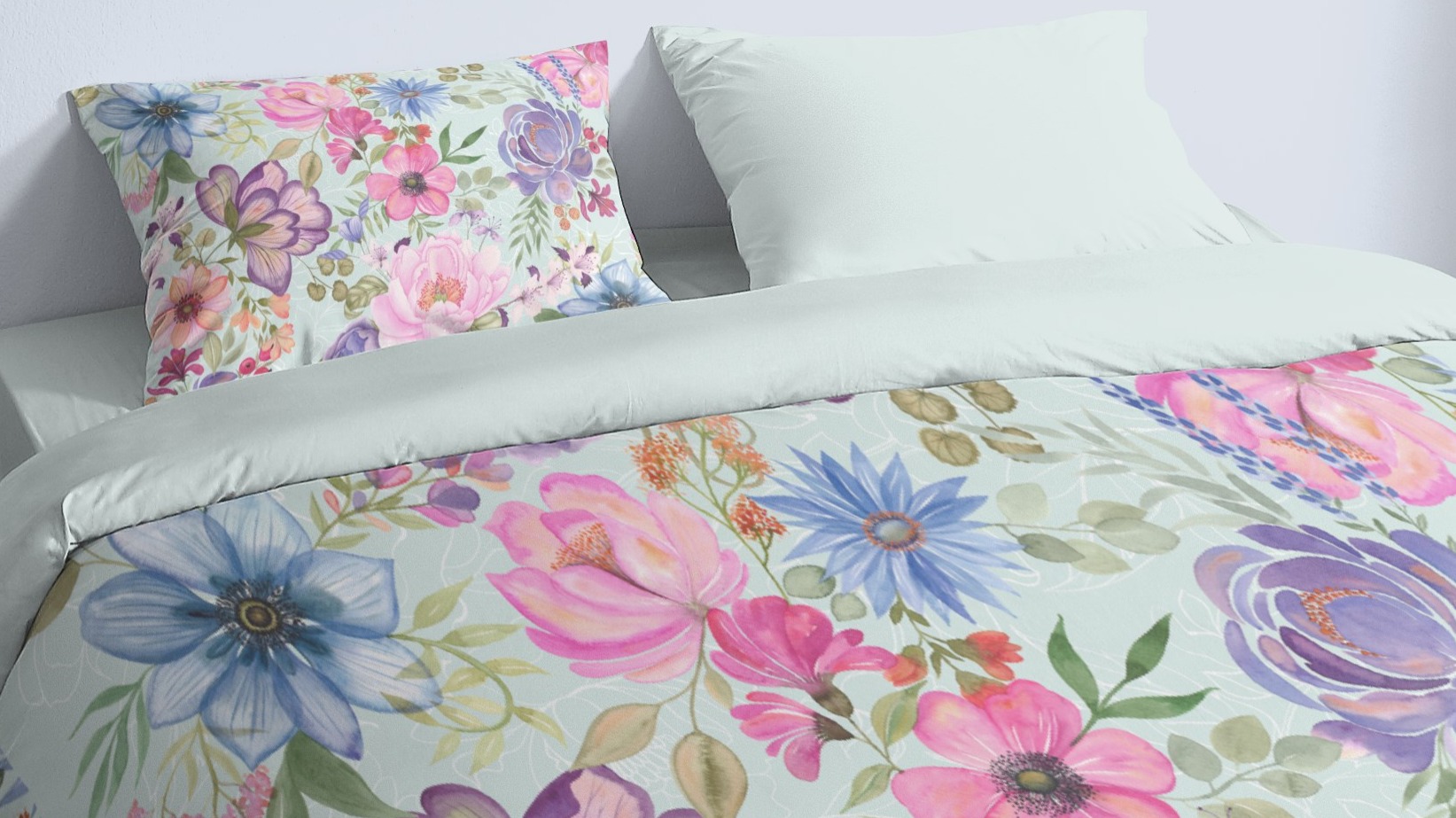 Dekbedovertrek Pure Lucy - Aqua close up