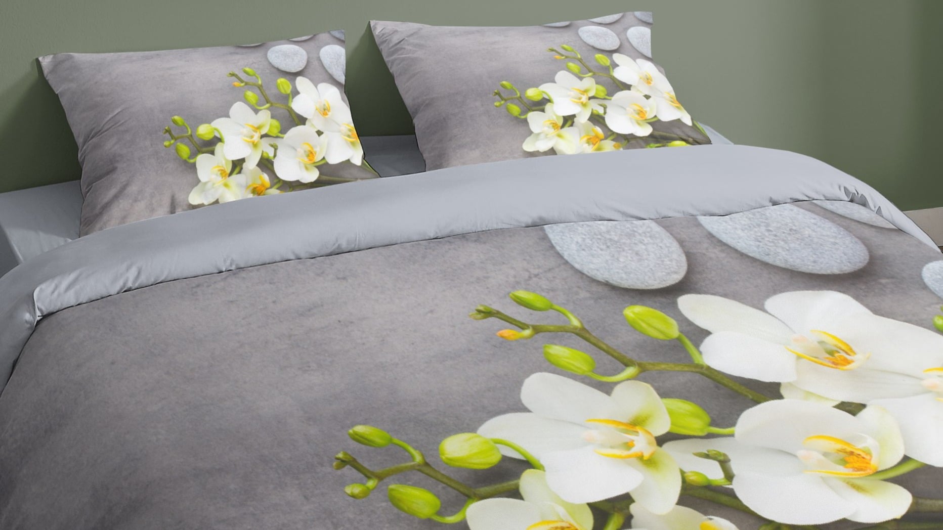 Dekbedovertrek Pure Sri - Grey close up