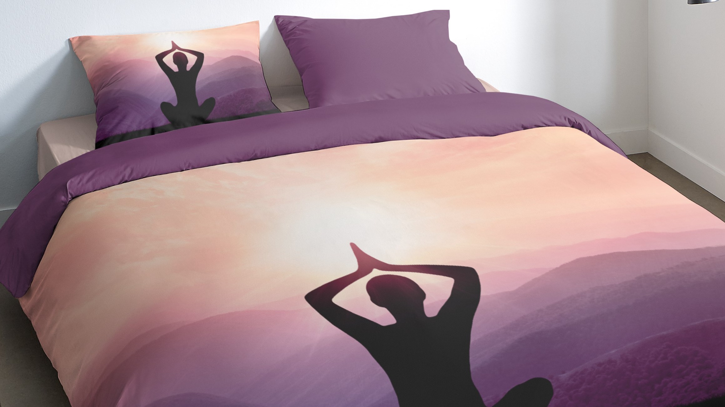 Dekbedovertrek Pure Yoga - Violet close up