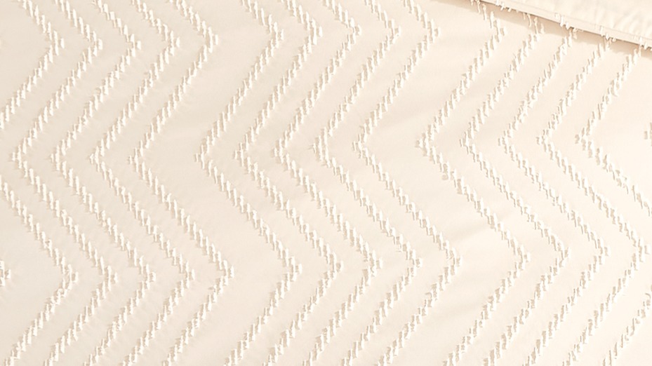 Dekbedovertrek Pure Zigzag - Off White detail