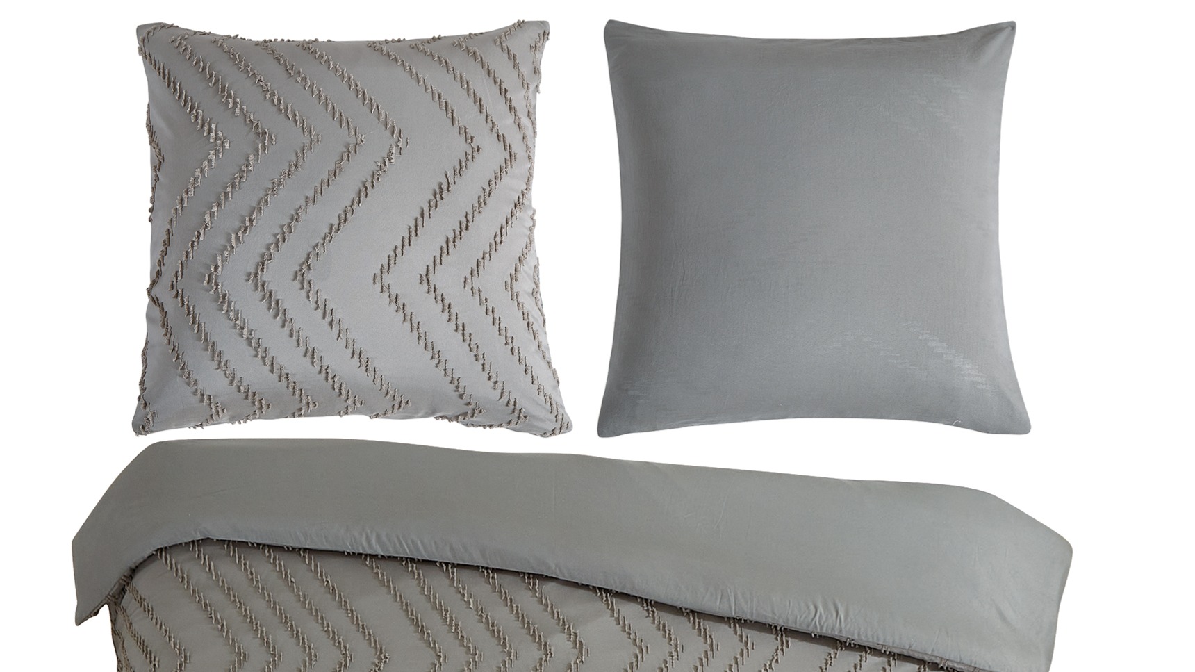 Dekbedovertrek Pure Zigzag - Taupe close up