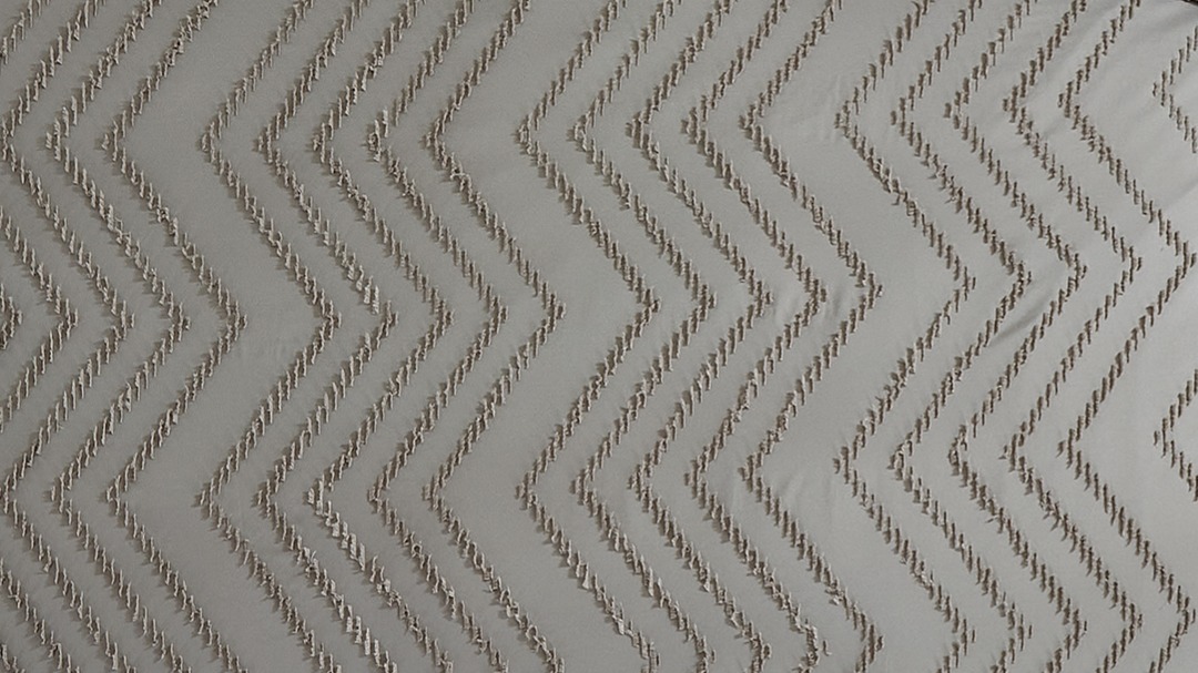 Dekbedovertrek Pure Zigzag - Taupe detail