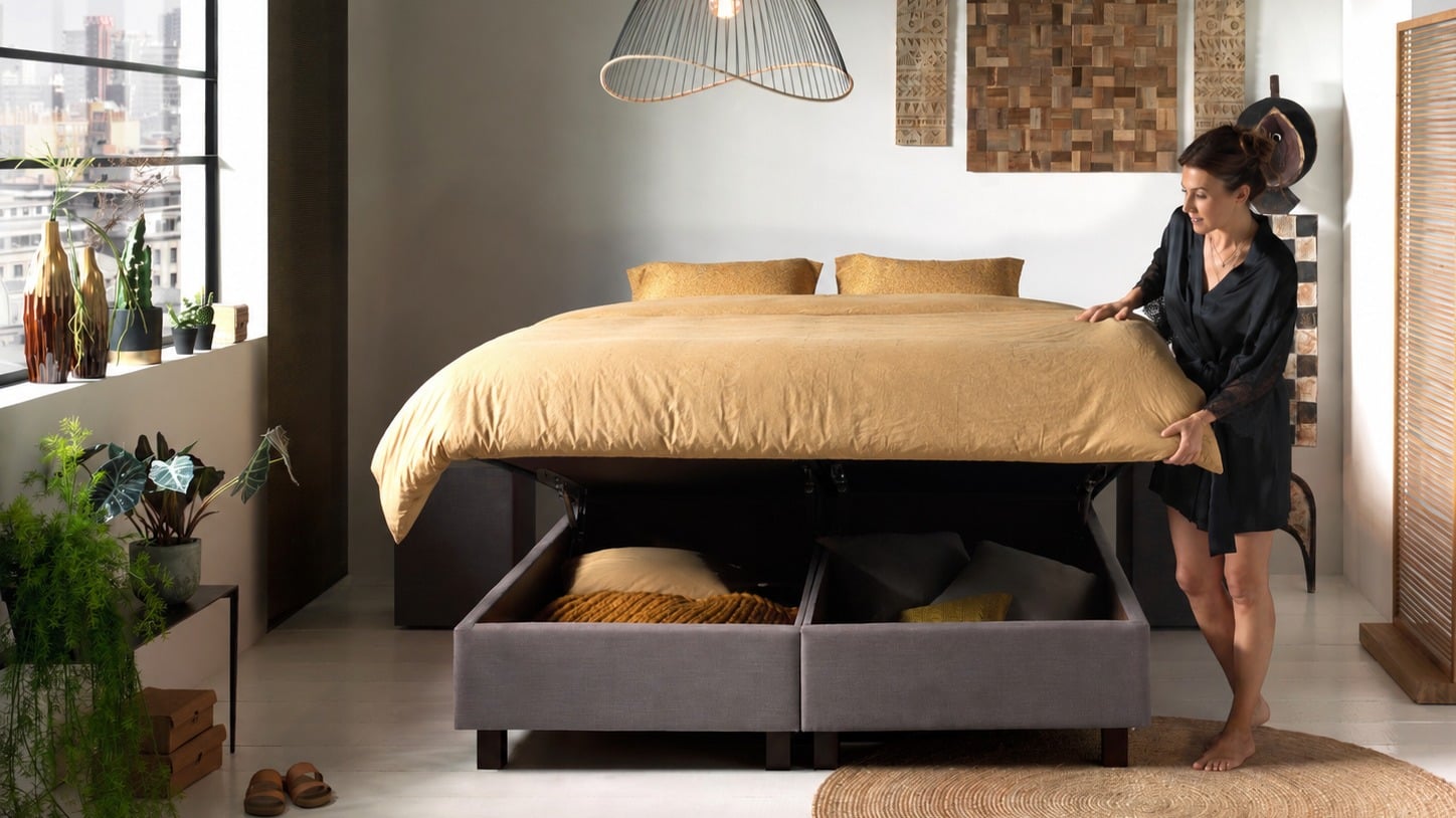 Scandinavian Storage hotelbox met Sleepy Superior matras 2