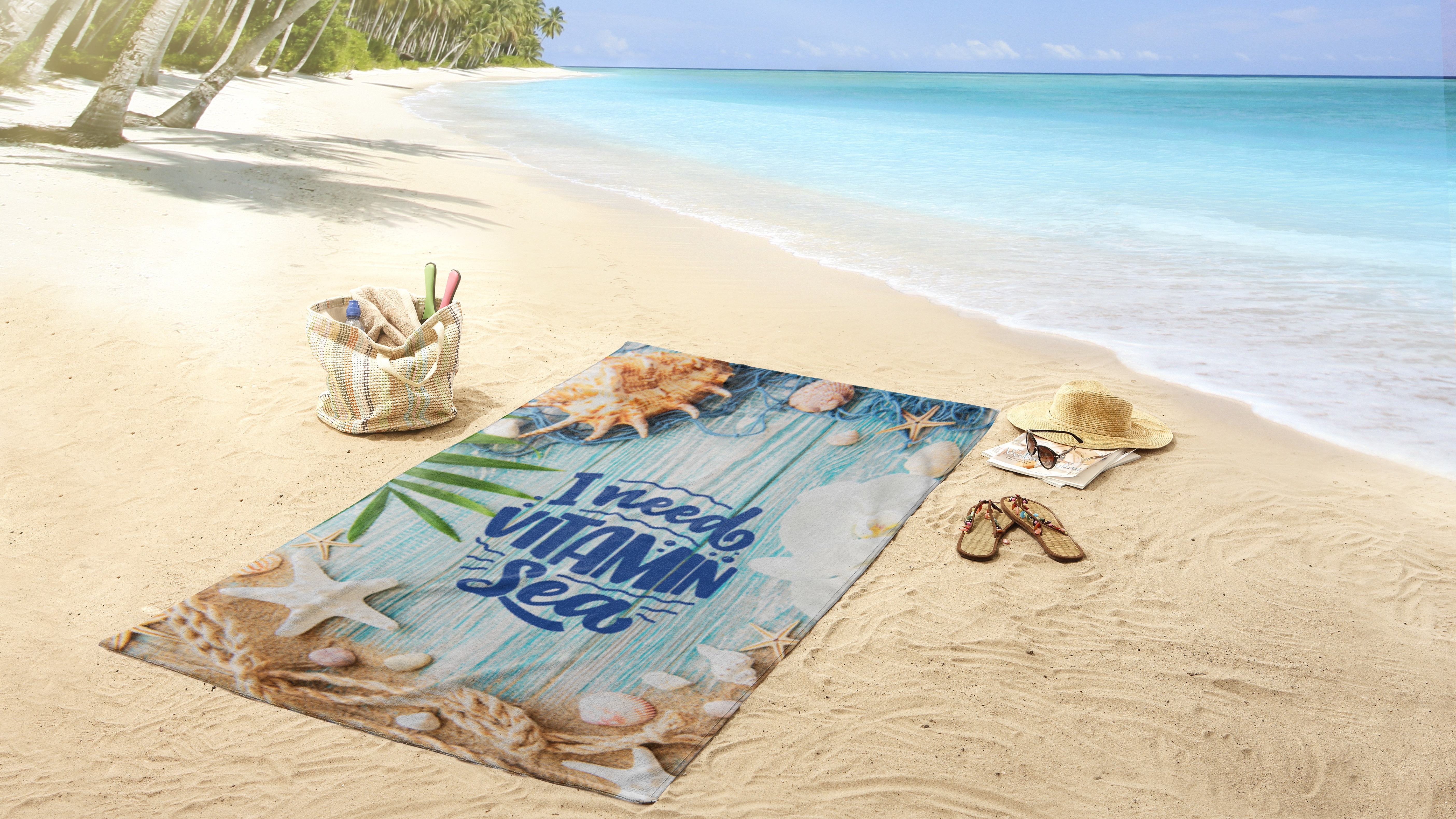 Strandlaken Good Morning Vitamin Sea - Blue mood