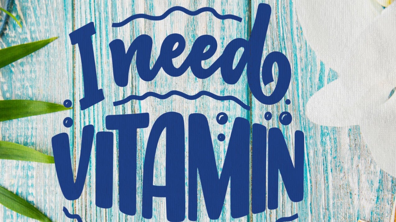 Strandlaken Good Morning Vitamin Sea - Blue detail