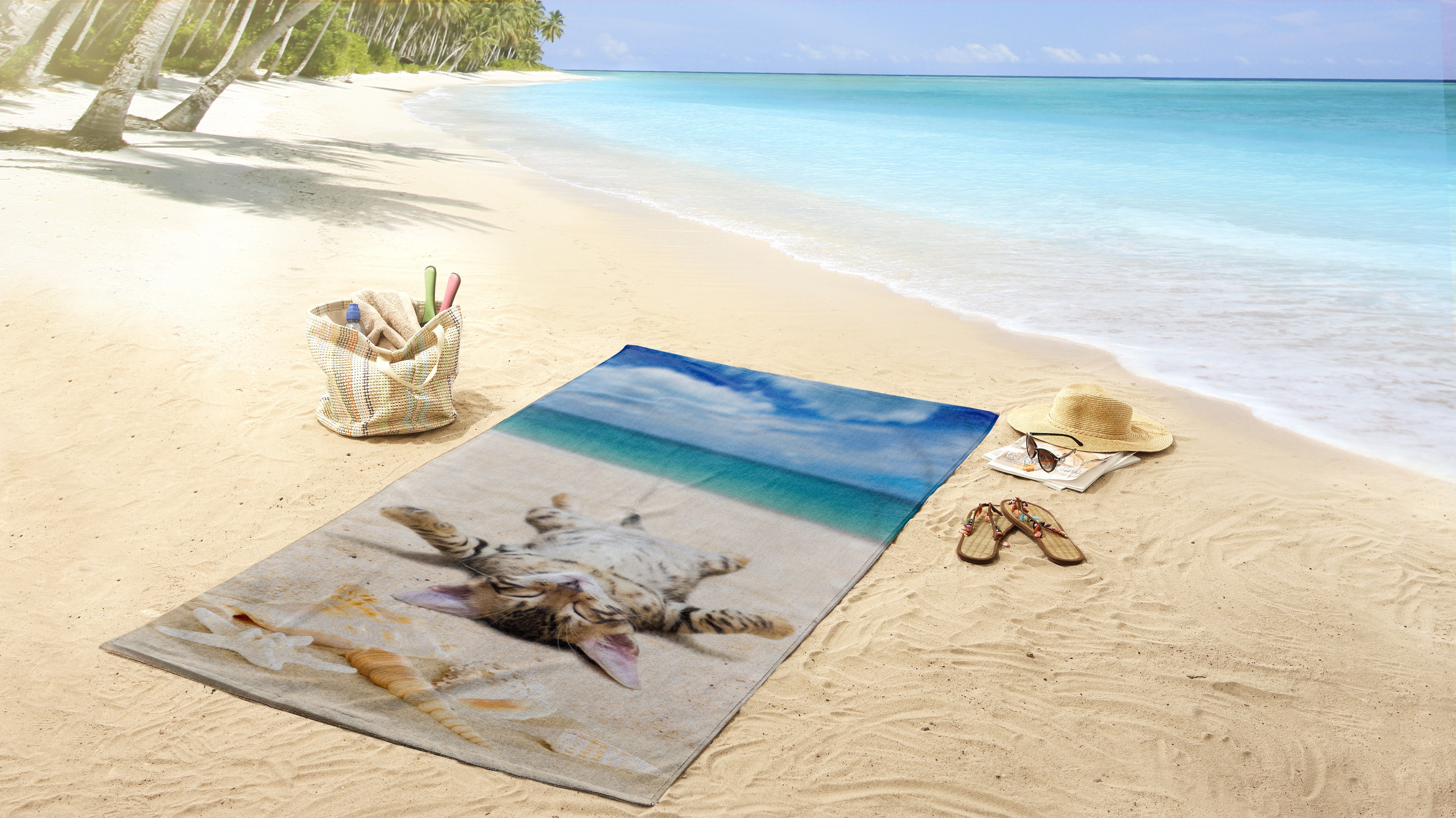 Strandlaken Kids Good Morning Beachcat - Multi mood