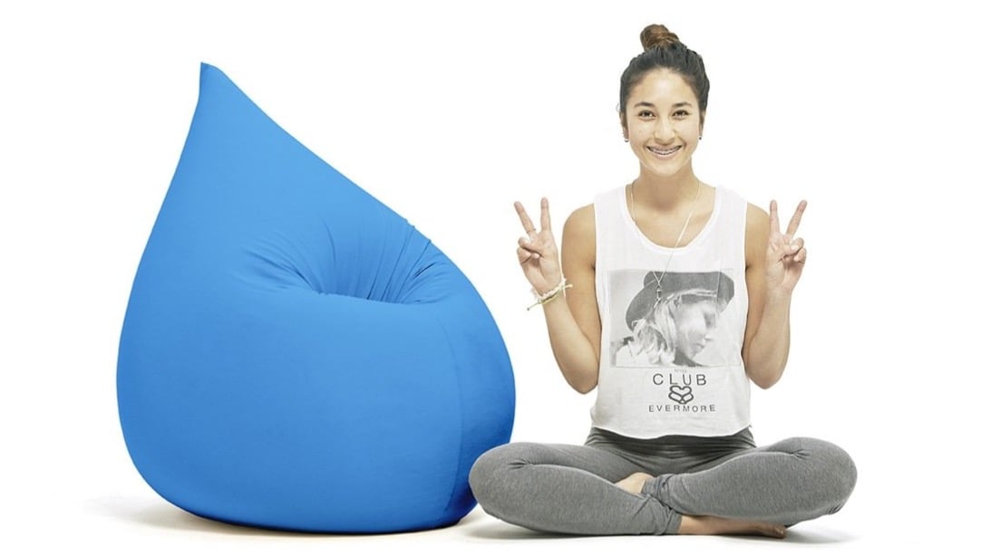 Zitzak Terapy Elly Turquoise met model